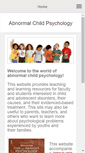 Mobile Screenshot of abnormalchildpsychology.org